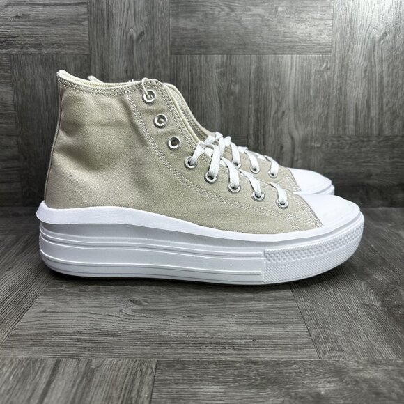 Converse Move Hi Women's size 9 Khaki Hightop Canvas Shoes - Picture 1 of 7